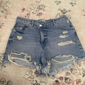 Bershka High Waisted Jean Shorts Size 8